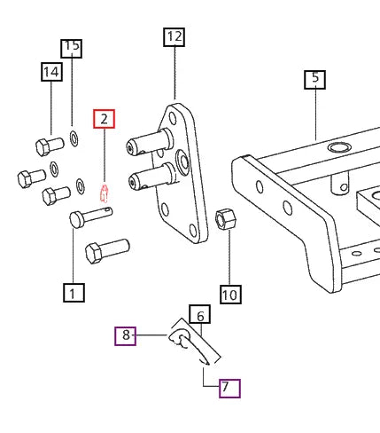 Mahindra Tractor Lynch Pin Assembly 007900405C1 Mahindra Direct Parts
