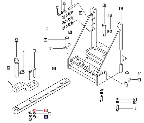 Mahindra Tractor M16 Flat Washer 008007995B1 Mahindra