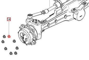 Mahindra Tractor M18 Lug Nut 008007519C1 Mahindra