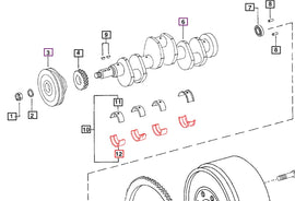 Mahindra Tractor Main Crankshaft Bearing Bottom 005550747R1 Mahindra Direct Parts