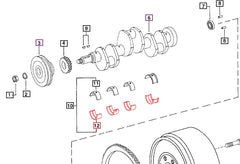 Mahindra Tractor Main Crankshaft Bearing Bottom 005550747R1