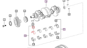 Mahindra Tractor Main Crankshaft Bearing Top 006033607B1 Mahindra Direct Parts