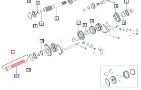 Mahindra Tractor Main Shaft and Bushing 006505693D91 Mahindra Direct Parts
