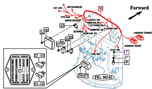 Mahindra Tractor Main Wiring Harness 12276682003 Mahindra Direct Parts
