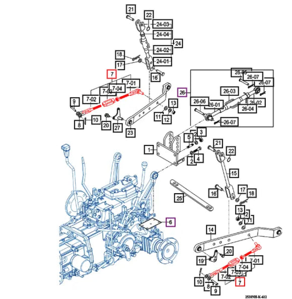 Mahindra Tractor Male Part of Check Chain Lift Arm Side 16705142501 Mahindra