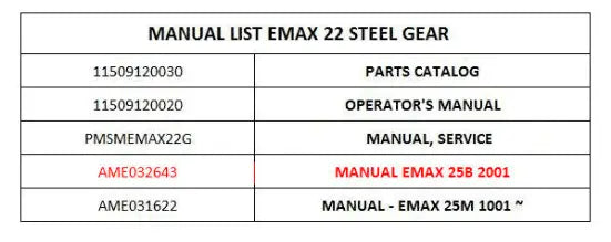 Mahindra Tractor Manual Emax 25b 2001 AME032643 Mahindra Direct Parts