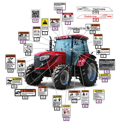Mahindra Tractor Mark , Ornament/lh(9125-p) 15899010060 Mahindra Direct Parts