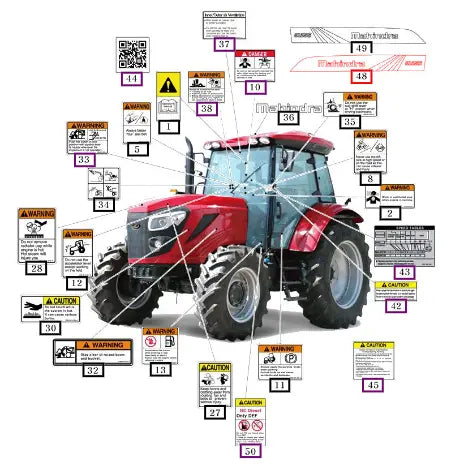 Mahindra Tractor Mark , Ornament/lh(9125-s) 15879010060 Mahindra Direct Parts