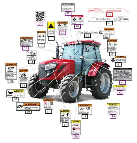 Mahindra Tractor Mark , Ornament/rh(9125-s) 15879010070 Mahindra Direct Parts