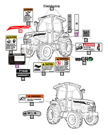 Mahindra Tractor Mark , Ornament(rh) 11419010050 Mahindra Direct Parts