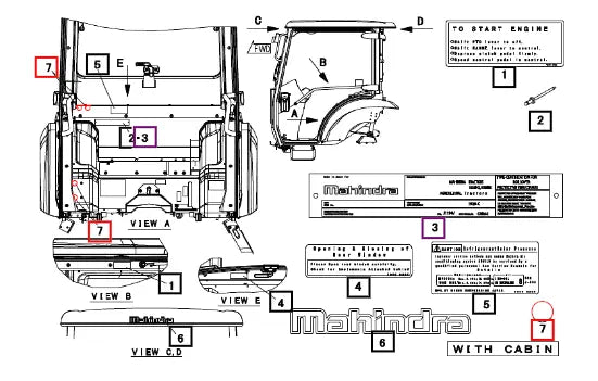 Mahindra Tractor Mark, Blind 11352727000 Mahindra Direct Parts