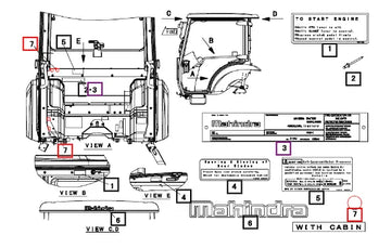 Mahindra Tractor Mark, Blind 11352727000 Mahindra Direct Parts