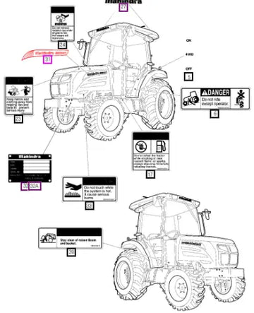 Mahindra Tractor Mark, Ornament(lh) - New 12609010061 Mahindra Direct Parts