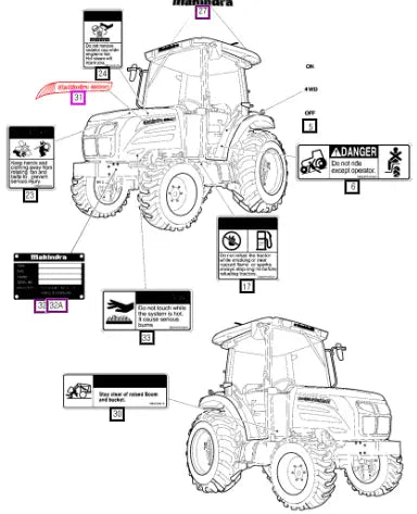 Mahindra Tractor Mark, Ornament(rh) - Old 12609010070 Mahindra Direct Parts