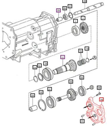 Mahindra Tractor Metal, Bearing 15532300020M Mahindra Direct Parts