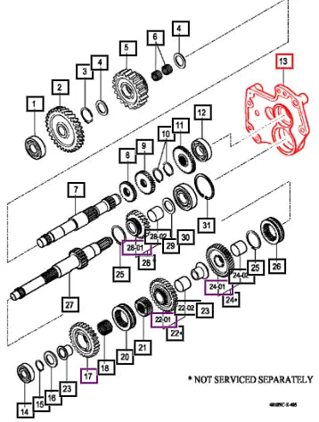 Mahindra Tractor Metal, Bearing 16702200201M Mahindra Direct Parts