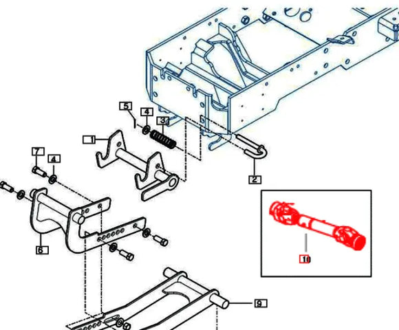 Mahindra Tractor Mid Mount Mower PTO Drive Shaft 93801009990 Mahindra