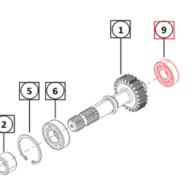 Mahindra Tractor Mid PTO Shaft Bearing SP010109809 Mahindra Direct Parts