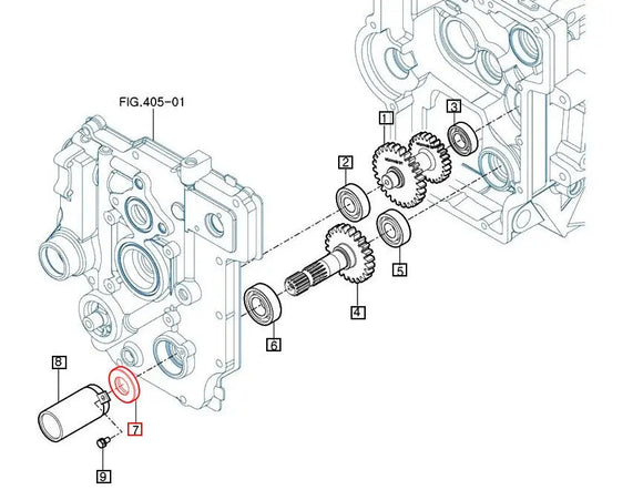 Mahindra Tractor Mid PTO Shaft Seal V7441254708 Mahindra