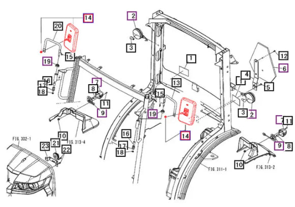 Mahindra Tractor Mirror 19463541000 Mahindra