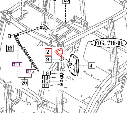 Mahindra Tractor Mirror Arm Left Hand LH 14527062110GB Mahindra Direct Parts