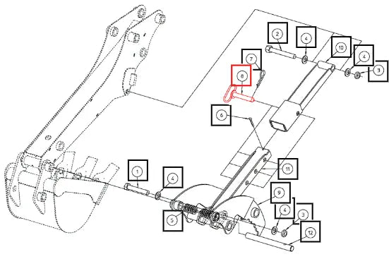 Mahindra Tractor Mount, Pin AME013510 Mahindra Direct Parts