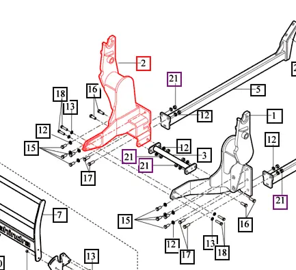Mahindra Tractor Mounting Frame Comp , Rh 86111002003GB Mahindra Direct Parts
