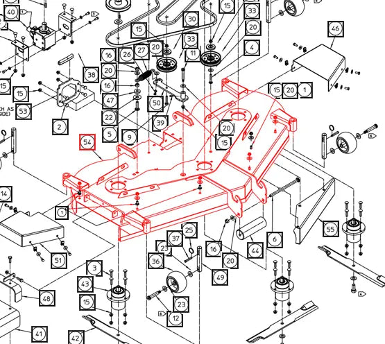 Mahindra Tractor Mower 60" Deck Weldment With Decals AME451770 Mahindra Direct Parts