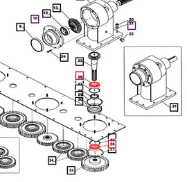 Mahindra Tractor Mower Bearing - Sprocket 6208 C3 EBE000131R Mahindra Direct Parts