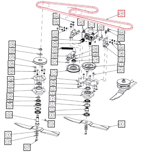 Mahindra Tractor Mower Belt CNSX09D00550N Mahindra Direct Parts