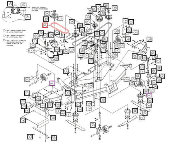 Mahindra Tractor Mower Belt Short SN 1001 And Later AME012761 Mahindra
