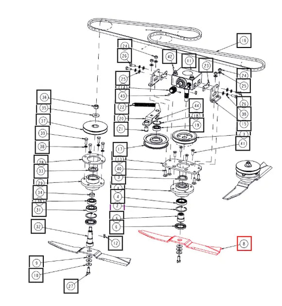Mahindra Tractor Mower Blade 18.5 Inches CNSX09D00440N Mahindra Direct Parts