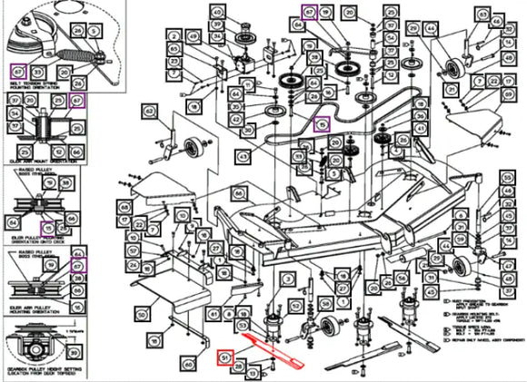 Mahindra Tractor Mower Blade AME050007 Mahindra