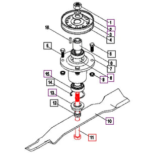 Mahindra Tractor Mower Blade Bolt BSMM035055 Mahindra Direct Parts