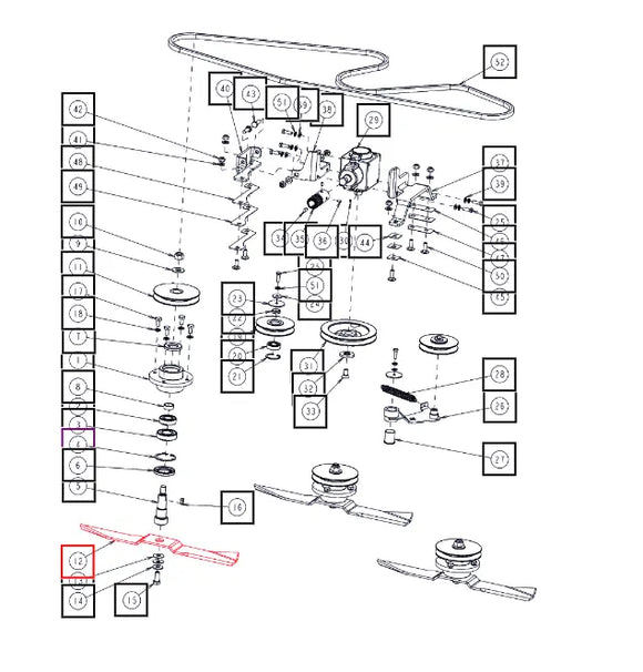 Mahindra Tractor Mower Blade CNSX09D00050N Mahindra Direct Parts