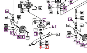 Mahindra Tractor Mower Blade Nut ART350050 Mahindra Direct Parts