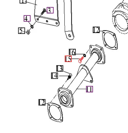 Mahindra Tractor Mower Bolt - Frame Pipe ANS321010025 Mahindra Direct Parts