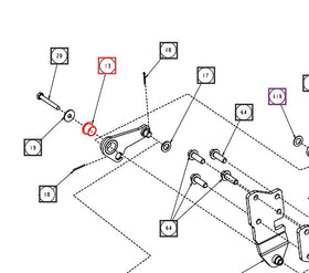 Mahindra Tractor Mower Bracket Bearing CNSX09B00450N Mahindra Direct Parts