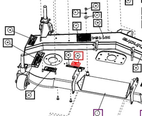 Mahindra Tractor Mower Decal - Belt CNSB01A01280N Mahindra Direct Parts