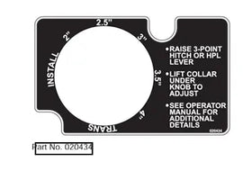 Mahindra Tractor Mower Decal - Dial Height Cut Indicator AME020434 Mahindra Direct Parts