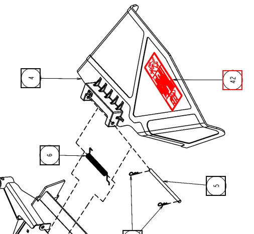 Mahindra Tractor Mower Decal - Objects CNSB01A00420N Mahindra Direct Parts