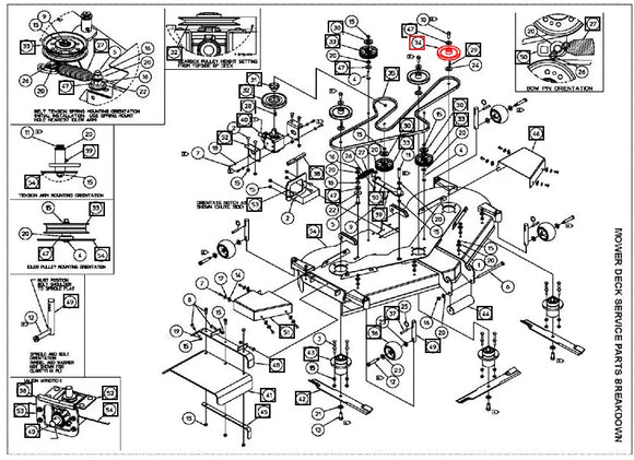 Mahindra Tractor Mower Deck Spindle Pulley  AME012760 Mahindra