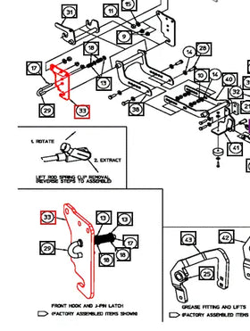 Mahindra Tractor Mower Front Mount Hanger Plate AME451788 Mahindra Direct Parts