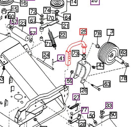 Mahindra Tractor Mower Front Wheel Arm WMM66957 Mahindra Direct Parts