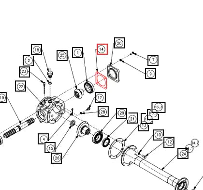 Mahindra Tractor Mower Gasket - Cover Rear CKSG02000020N-FM Mahindra Direct Parts