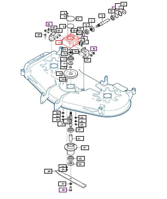 Mahindra Tractor Mower Gear Case 93802001100A Mahindra Direct Parts
