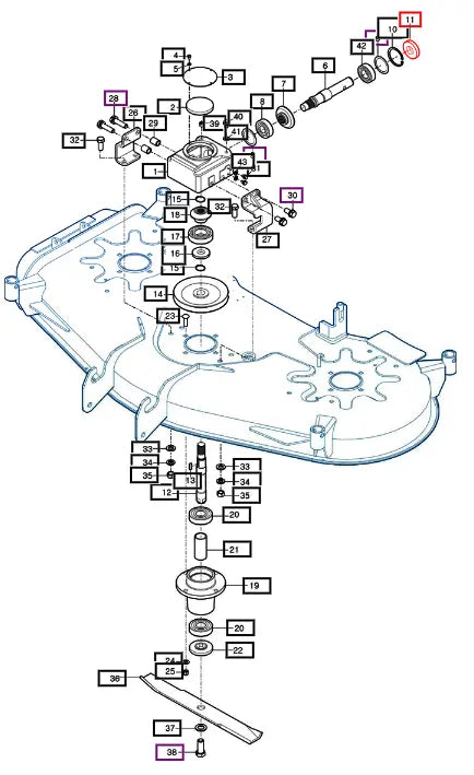Mahindra Tractor Mower Gearbox Input Seal V7441255210 Mahindra