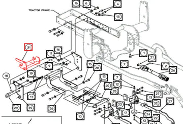 Mahindra Tractor Mower Latch Weldment AME451430 Mahindra Direct Parts
