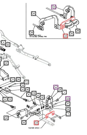 Mahindra Tractor Mower Lift Stiffener Plate AME451799 Mahindra Direct Parts