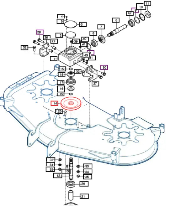 Mahindra Tractor Mower Middle Blade Pulley 94002000100 Mahindra